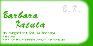 barbara katula business card